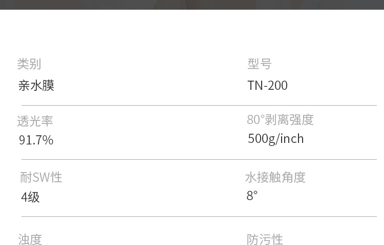 亲水膜详情页设计